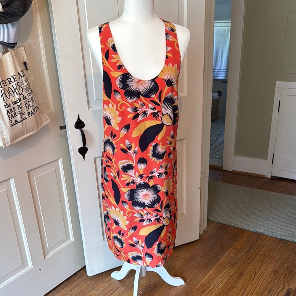J. Crew Floral Sleeveless Silk Dress